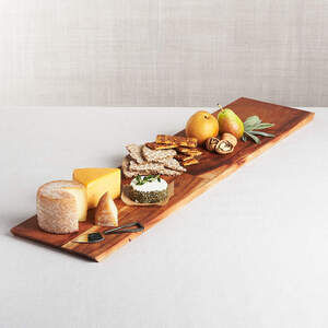Crate&Barrel Cheese Board – 36” Handcrafted – Acacia Wood – Discontinued NWOT